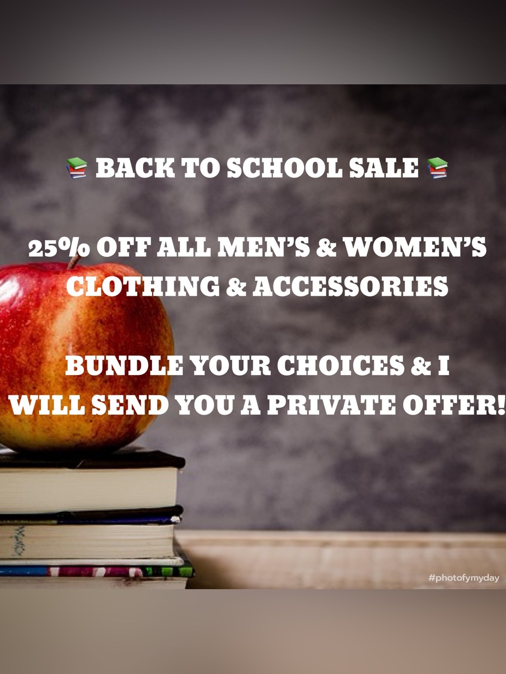BACK TO SCHOOL SALE—Get 25% off men’s & women’s clothing and accessories